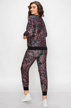 Zebra Meets Cheetah Loungewear Set -Selected Women's Clothing Store TPPT016 827JG0164