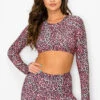 Wild Leopard Print Crop Top With Thumb Loops -Selected Women's Clothing Store TPPT383 PNK1 53f977dc 3452 49da 9e3c 6c0c40813409