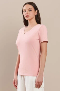 Essential V-Neck Cotton T-Shirt -Selected Women's Clothing Store TSH005 PCH 2 l