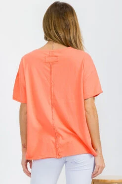 Women’s Rebel Raw Edge Oversized Tee -Selected Women's Clothing Store TSH018 COR 825JN251 WHT 5 I