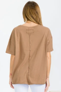 Women’s Rebel Raw Edge Oversized Tee -Selected Women's Clothing Store TSH018 MCH 825JN251 WHT 4 I