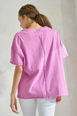 Women’s Rebel Raw Edge Oversized Tee -Selected Women's Clothing Store TSH018 ORC 825JN251 WHT 16 I