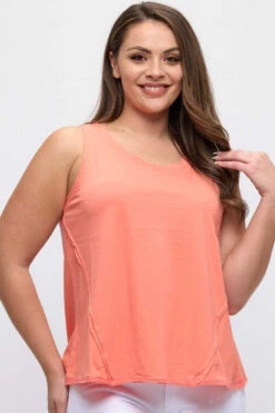 Plus Size Women’s Rebel Raw Edge Tank Top -Selected Women's Clothing Store TSH038P COR 4 l