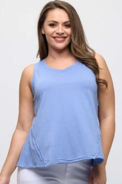 Plus Size Women’s Rebel Raw Edge Tank Top -Selected Women's Clothing Store TSH038P DEM 4 l