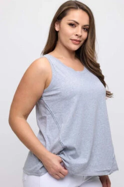 Plus Size Women’s Rebel Raw Edge Tank Top -Selected Women's Clothing Store TSH038P HGR 3 l