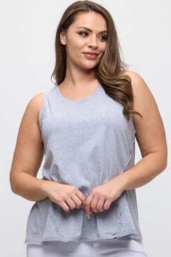 Plus Size Women’s Rebel Raw Edge Tank Top -Selected Women's Clothing Store TSH038P HGR 4 l