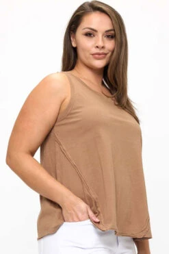 Plus Size Women’s Rebel Raw Edge Tank Top -Selected Women's Clothing Store TSH038P MCH 3 l