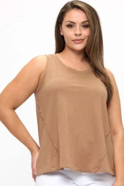 Plus Size Women’s Rebel Raw Edge Tank Top -Selected Women's Clothing Store TSH038P MCH 4 l