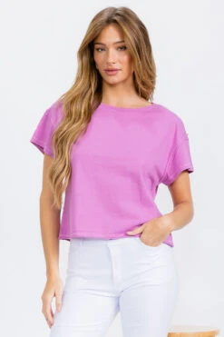 Women’s Rebel Raw Edge Oversized Short Tee -Selected Women's Clothing Store TSH039 ORC 817JN285 WHT 2 I