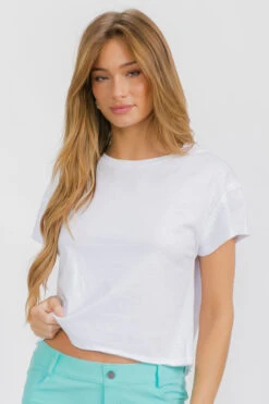 Women’s Rebel Raw Edge Oversized Short Tee -Selected Women's Clothing Store TSH039 WHT 825JN251 TUQ 2 I