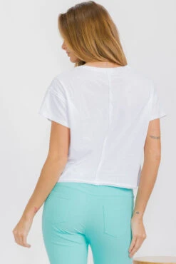 Women’s Rebel Raw Edge Oversized Short Tee -Selected Women's Clothing Store TSH039 WHT 825JN251 TUQ 6 I