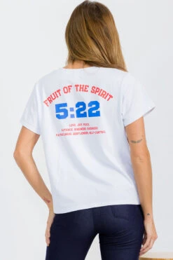 Plus Size Women’s Faith Spirit Pure Cotton Tee -Selected Women's Clothing Store TSHW022 WHT 817JN285 NVY 9 I 1