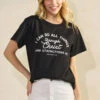 Women’s Faith Message Pure Cotton Tee -Selected Women's Clothing Store TSHW023U S BLK 817JN285 WHT 16 I