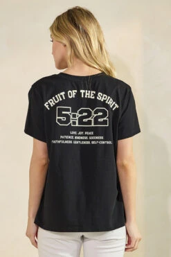 Plus Size Women’s Faith Spirit Pure Cotton Tee -Selected Women's Clothing Store TSHW023U S BLK 817JN285 WHT 27 I 1