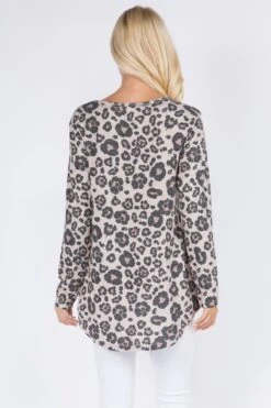Fierce Leopard Print Tunic Top -Selected Women's Clothing Store TU062 CAM 3