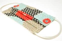 Pink Dots Design Cotton Mask With Nose Wire Filter Pocket