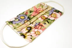 Vintage Floral Design Cotton Mask With Nose Wire Filter Pocket