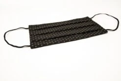 Black Khaki Dots Cotton Mask With Nose Wire Filter Pocket