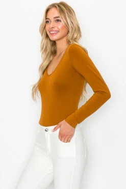 Seamless Body Contour Long Sleeve Bodysuit -Selected Women's Clothing Store bs1015 car 3 L