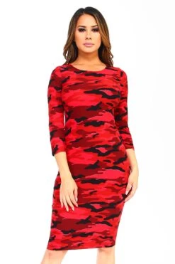 High In Ranks Camo Bodycon Dress -Selected Women's Clothing Store drs132 1