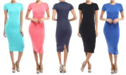The Jada Midi Bodycon Dress -Selected Women's Clothing Store set