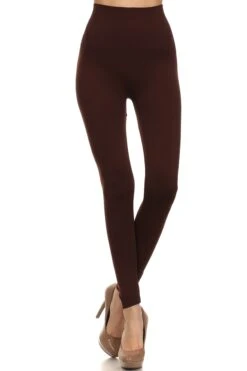 Mark Solid Colored Seamless Leggings -Selected Women's Clothing Store sml528sd001 cof 2