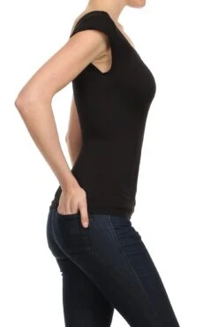 The Juliette Seamless Top -Selected Women's Clothing Store sml707 blk 3